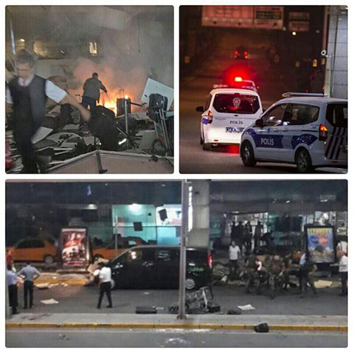 انفجار فرودگاه استانبول را به لرزه درآورد؛ 50 نفر کشته و زخمی تاکنون؛ لغو تمام پروازها