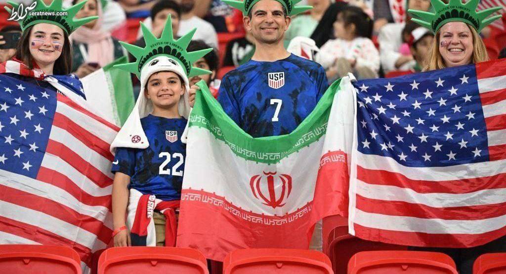 عکس/ پرچم ایران در دست هوادار آمریکایی
