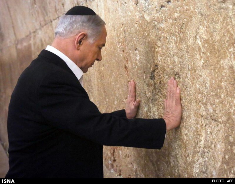 نتانیاهو دست به دامن دیوار ندبه شد+عکس