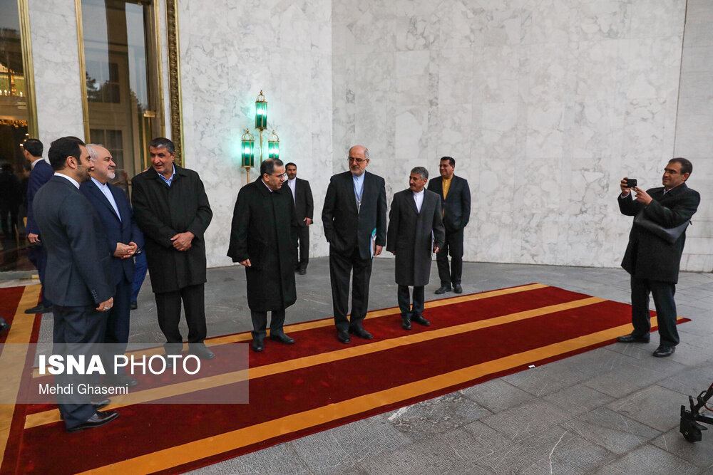 حضور محمد جواد ظریف در مراسم استقبال از نخست‌وزیر ارمنستان