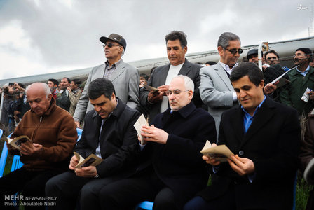 عکس/ فرزند هاشمی در کورس اسبدوانی 