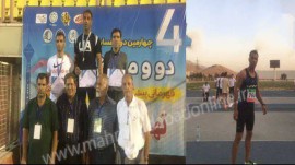 دونده مازندرانی بر سکوی قهرمانی کشور