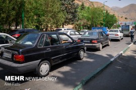 ترافیک سنگین در مسیر شمال به جنوب جاده چالوس
