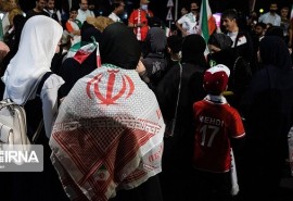 تجمع هواداران تیم ملی فوتبال ایران در دوحه