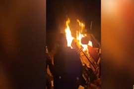 مردم سوریه بسته‌های نظامیان صهیونیست را به آتش کشیدند