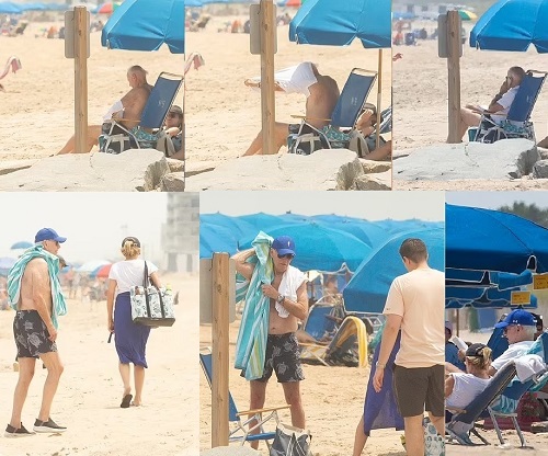 آفتاب گرفتن جو بایدن و همسرش در ساحل دریا 1