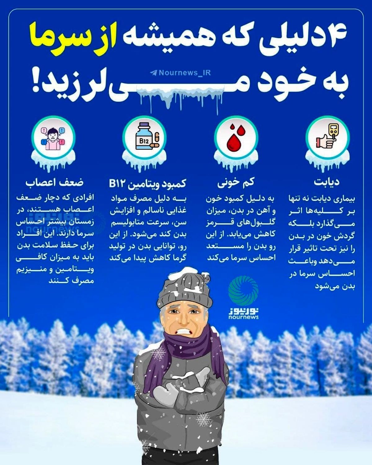 ۴ دلیلی که همیشه از سرما میلرزید!