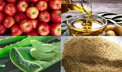 سیب،روغن-زیتون،آلوورا-و-سبوس-جو