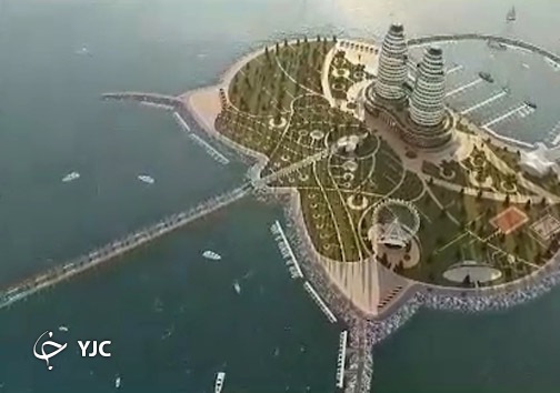 ساخت نخستین جزیره مصنوعی کشور در دریای خزر +تصاویر