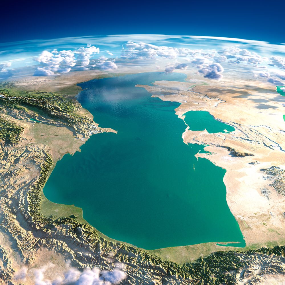 دریای خزر از زاویه دوربین ماهواره - تابناک | TABNAK