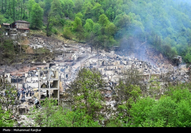 تصاویر: ویرانی گسترده در روستای امام‌زاده ابراهیم گیلان