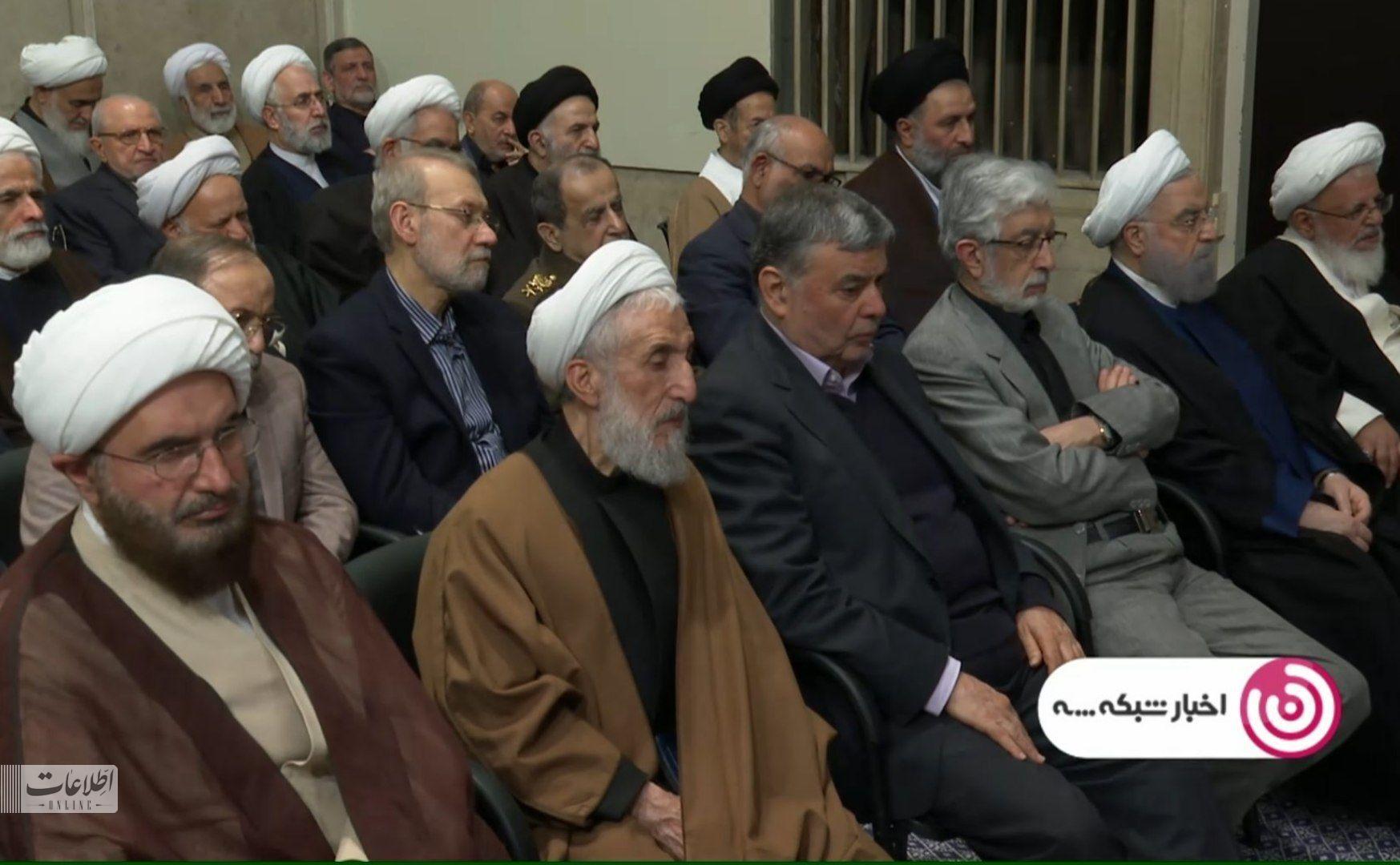 عکس و فیلم حجت‌الاسلام کاظم صدیقی در جایگاه ویژه دیدار امروز رهبری با مسئولان