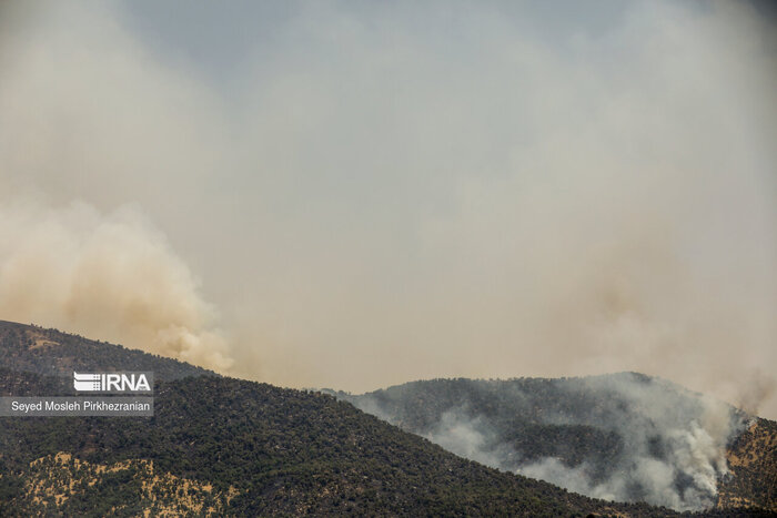 ۲ هواپیما هوا و فضای سپاه برای مهار هوایی آتش‌سوزی جنگل چالوس پای کارآمد