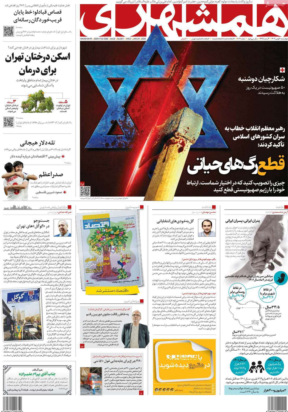 روزنامه همشهری روزنامه همشهری