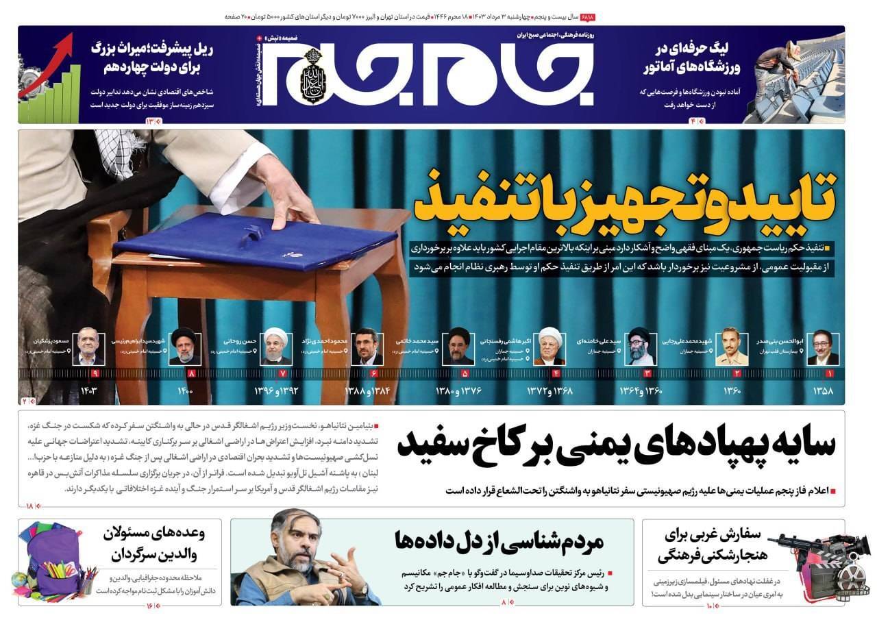 روزنامه جام جم روزنامه جام جم