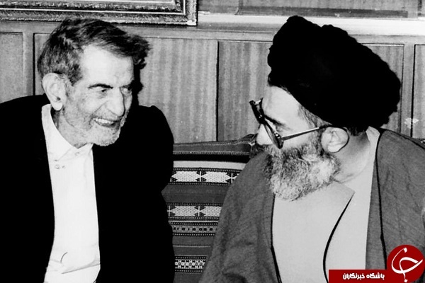 شهریار در کنار رهبر انقلاب/ عکس
