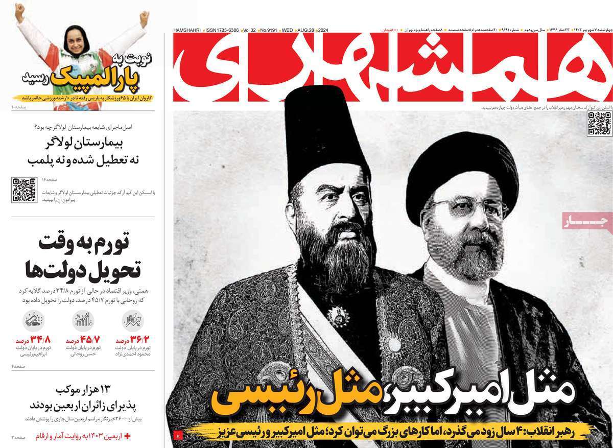 روزنامه همشهری روزنامه همشهری