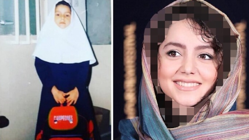 یک عکس دیدنی از اولین روز مدرسه نازنین بیاتی