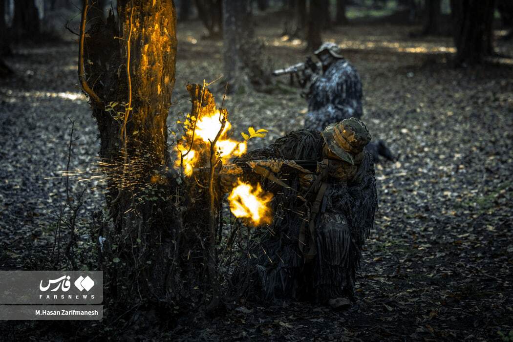 تصاویر: تمرین تخصصی رزم در جنگل توسط یگان ویژه فاتحین