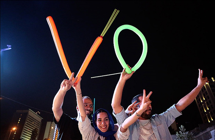 (تصاویر) جشن توافق هسته‌ای در تهران