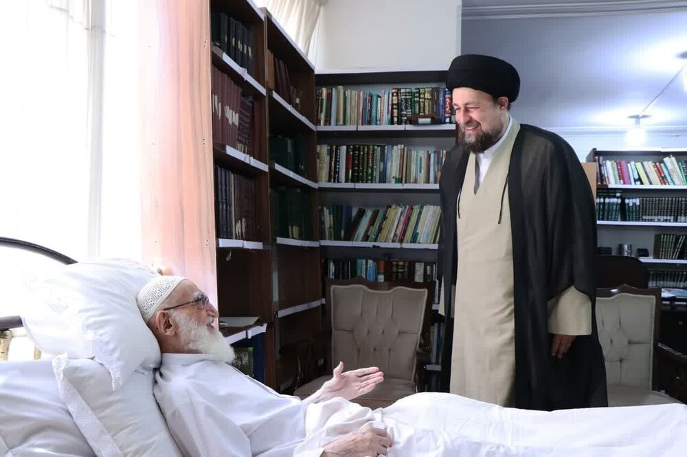 عیادت تولیت حرم امام خمینی(ره) از آیت الله العظمی نوری همدانی