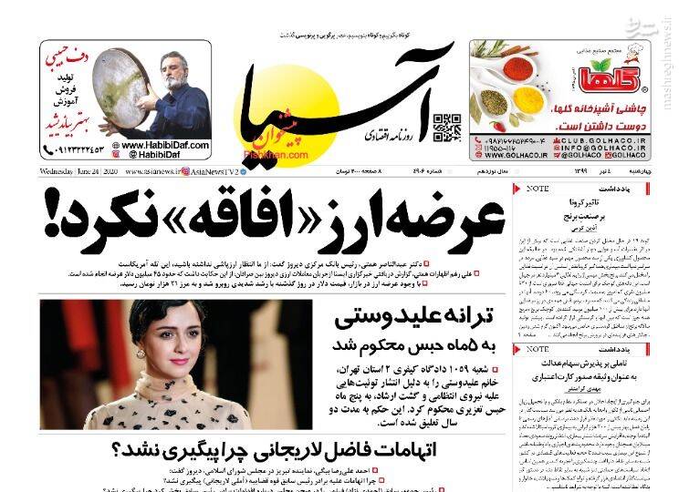 آسیا: عرضه ارز افاقه نکرد آسیا: عرضه ارز افاقه نکرد