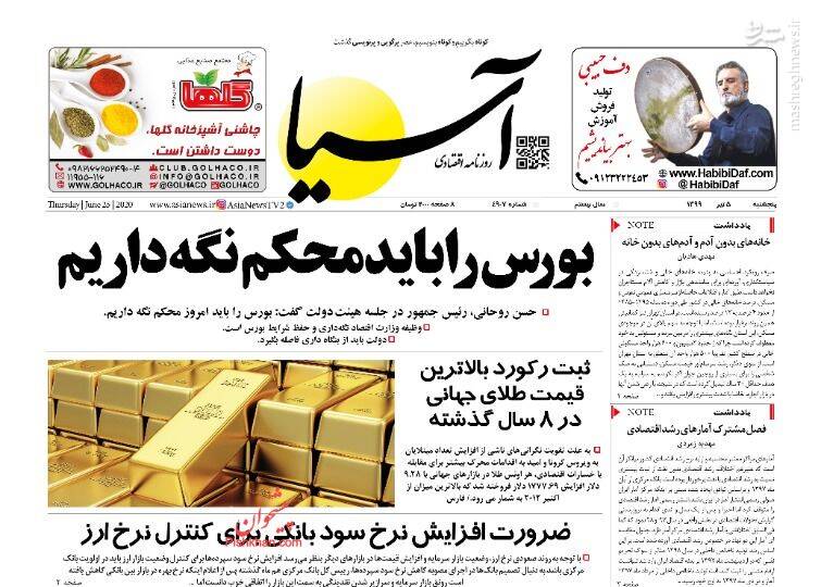 آسیا: بورس را باید محکم نگه داریم آسیا: بورس را باید محکم نگه داریم