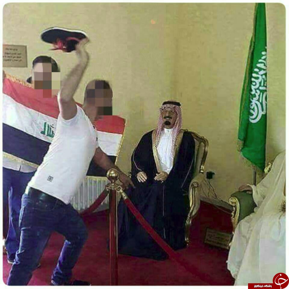 عکس/ استقبال از ملک فهد با لنگه کفش