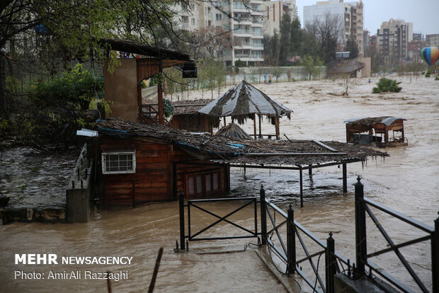 سیلاب و آبگرفتگی در ساری