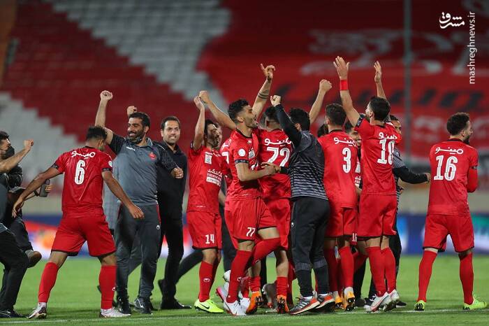 جشن و پایکوبی پرسپولیسیها پس از دربی +عکس
