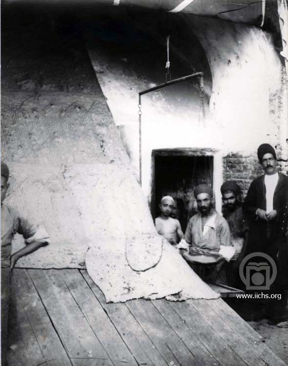 نانوايي سنگکي دوره قاجار