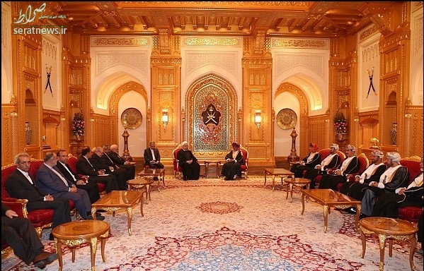 عکس/ روحانی در قصر سلطان قابوس