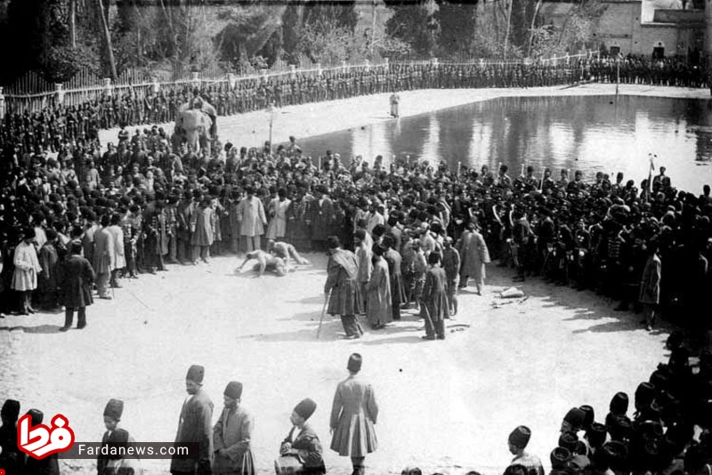 کشتی پهلوانی دوره ناصری در میدان ارک