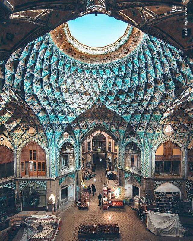 تصویری زیبا از تیمچه امینالدوله، کاشان