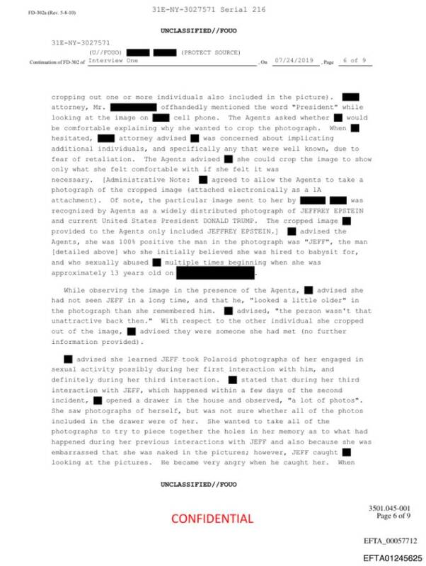 جزییات دیگری از همدستی شیطانی ترامپ با اپستین/ قربانی ۱۳ سالهی ترامپ به FBI گزارش داده بود +تصاویر