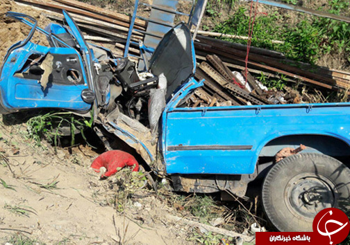 مرگ راننده در میان آهن پاره ها+ تصاویر