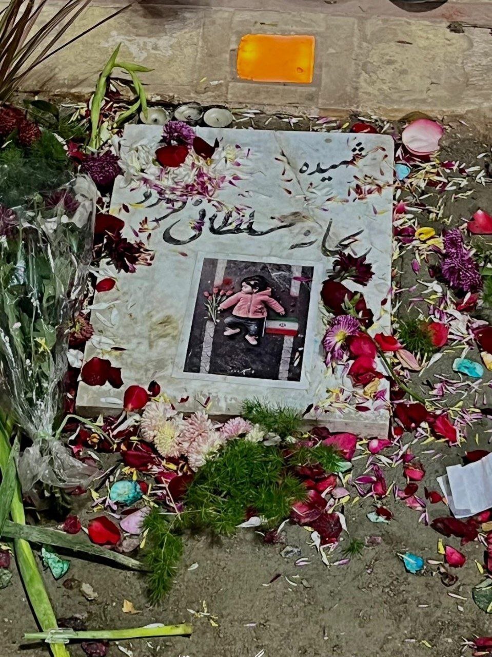 مزار دختر کاپشن صورتی غرق در گل/ عکس