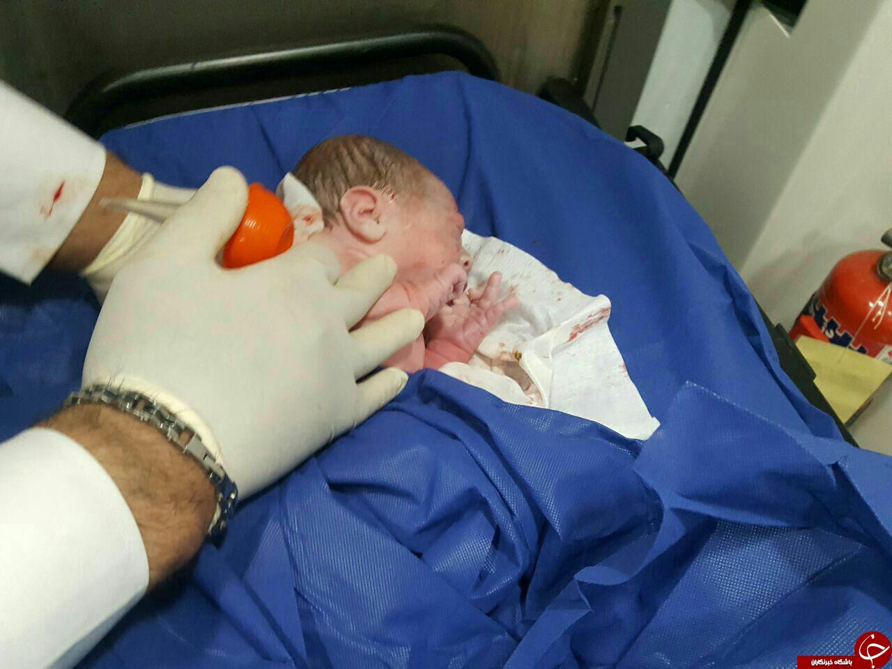 تولد نوزاد عجول مادر دانمارکی در داخل آمبولانس در چمستان