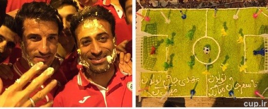 جشن تولد دو کاپیتان در جاده چالوس