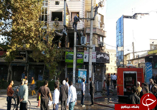 ۴ مصدوم در انفجار دفتر اسناد رسمی آمل + تصویر