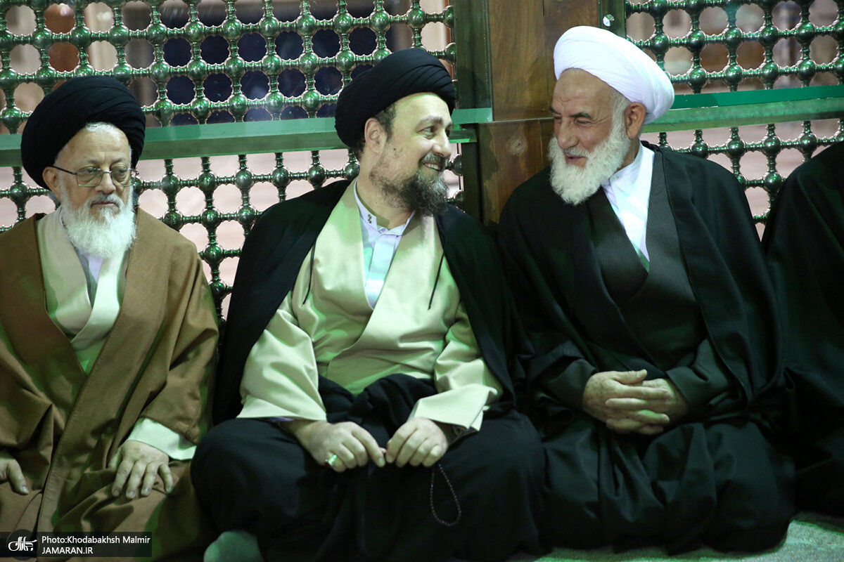 تصاویری از مرحوم آیت الله سلیمانی با روحانی و سیدحسن خمینی