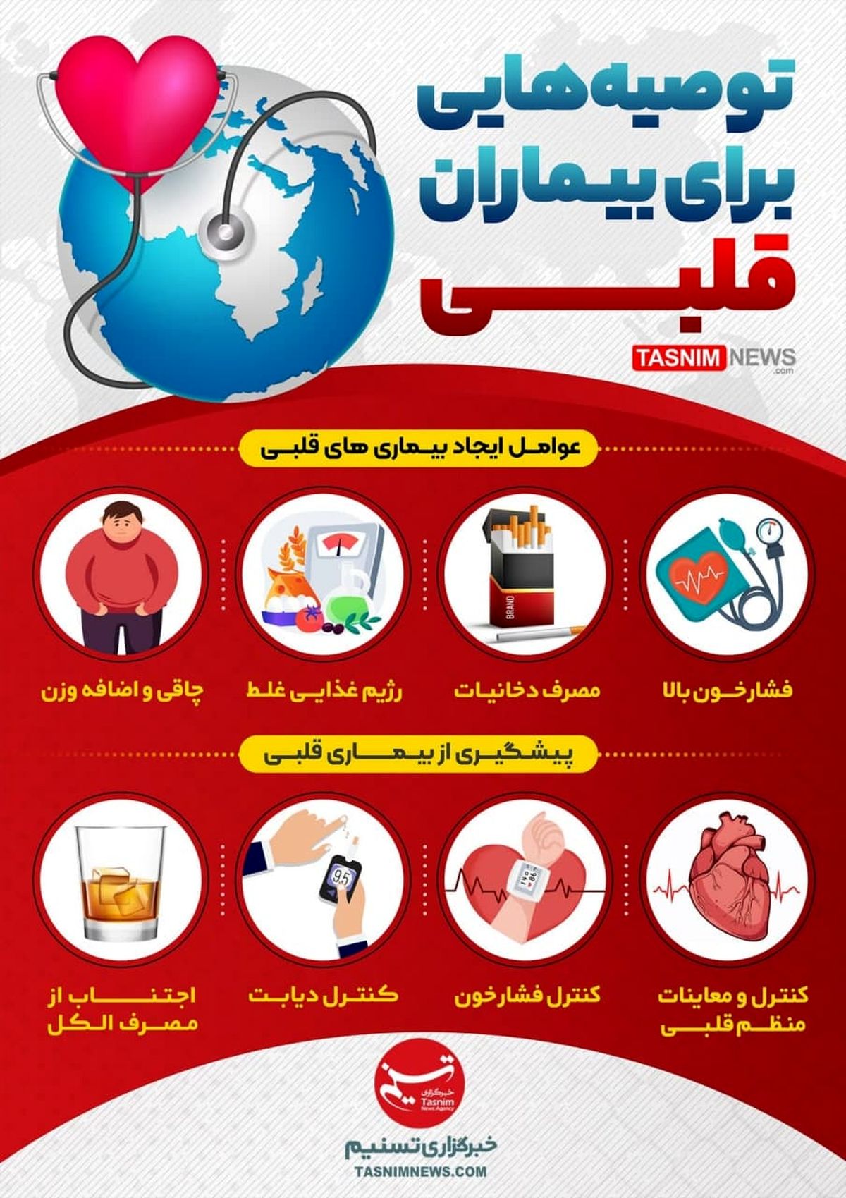 ۸ توصیه برای بیماران قلبی