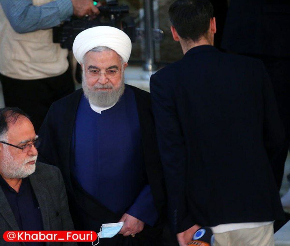 قیافه حسن روحانی در مراسم سالگرد ارتحال امام